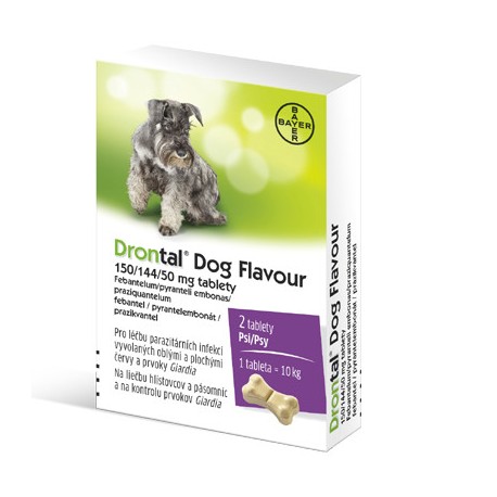 Drontal Dog Flavor 150/144 / 50mg für Hunde tbl.2